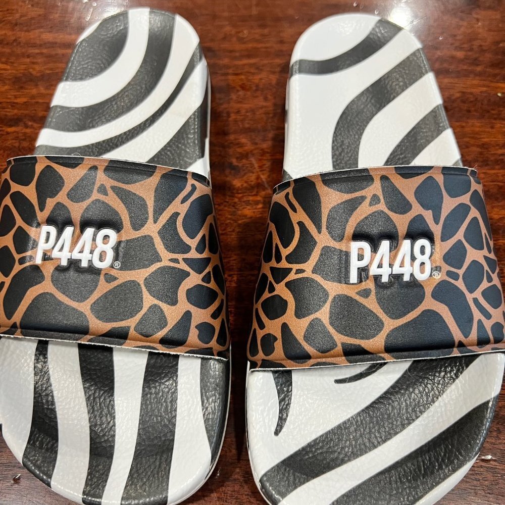 P448 Zebra & Giraffe Print Slides